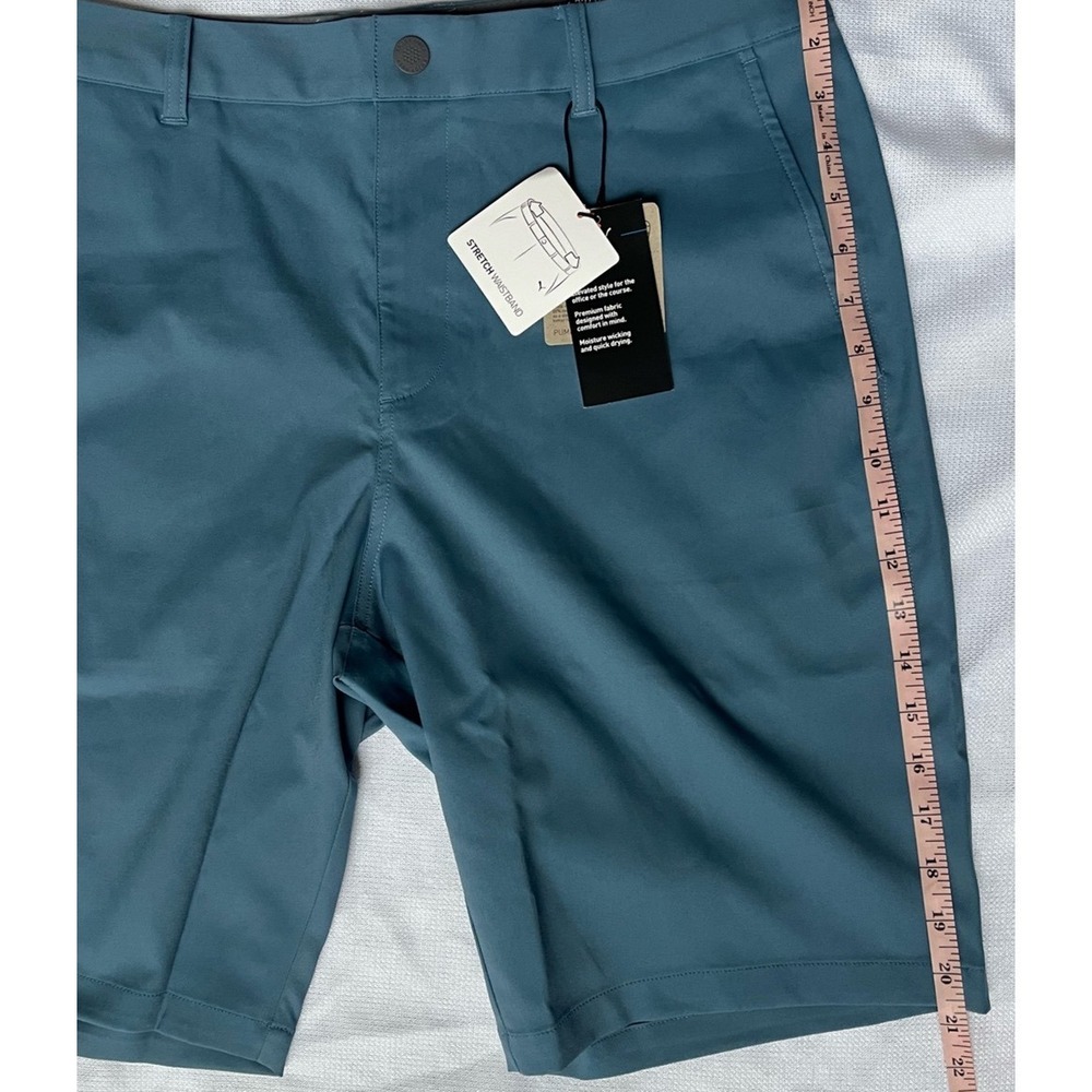 Puma Dealer Flat Front Performance Golf Shorts Mens 33 Blue 10 Inch Inseam NWT - Picture 16 of 16